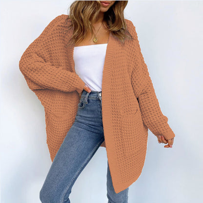 Women's Oversized Chunky Knit Long Cardigan with Pockets