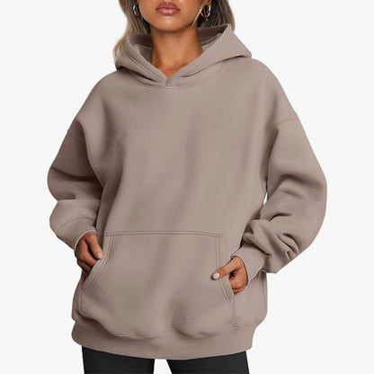 Women's Oversized Fleece Hoodie Pullover Pocket Sweatshirt