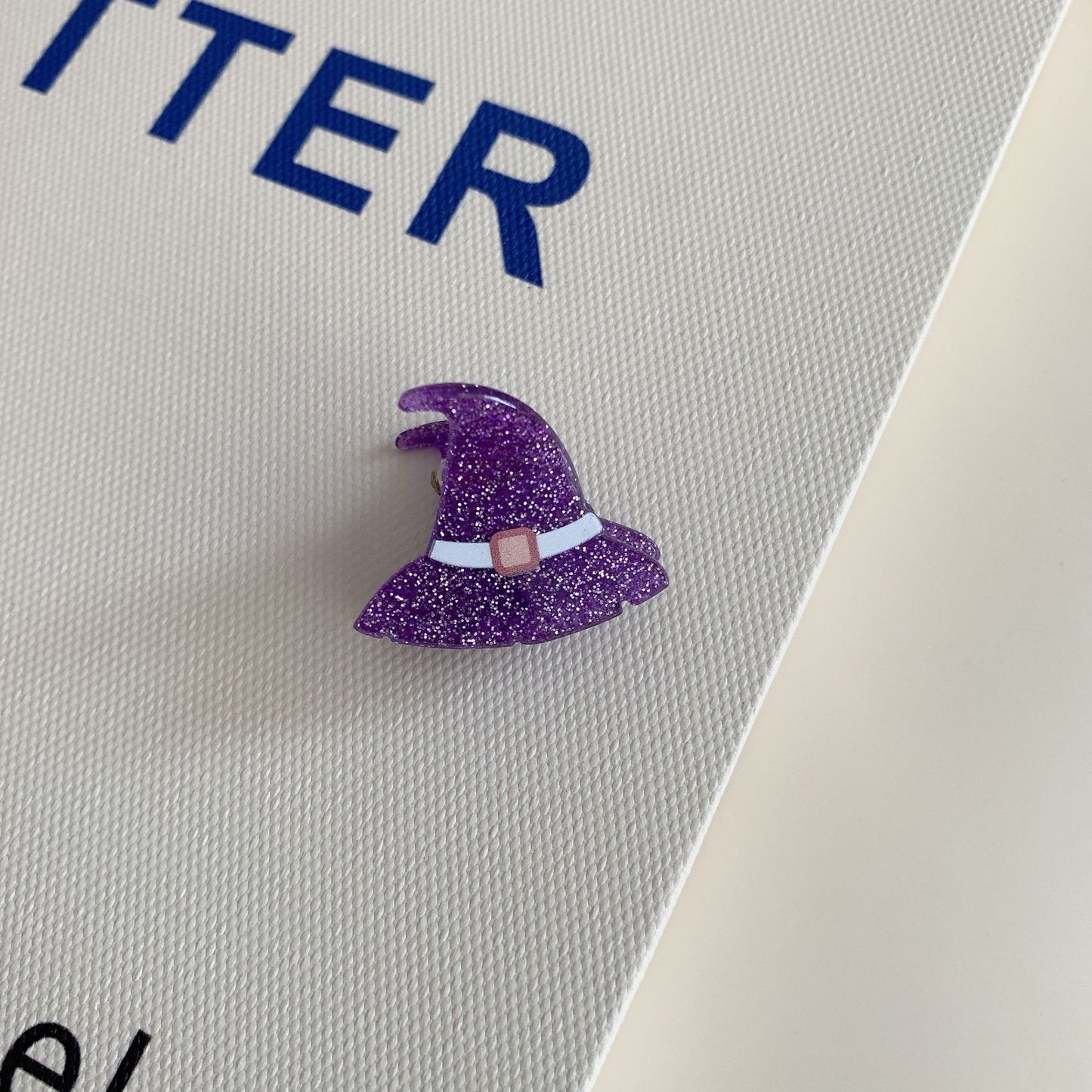 Halloween Ghost Pumpkin Bat Acrylic Mini Claw Clip