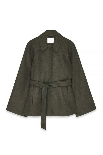 Women's Oversized Belted Lapel Coat Winter