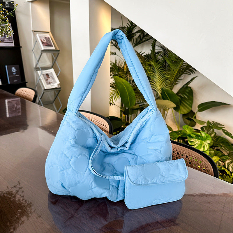 Large Capacity Tote Bag Nylon Shoulder Armpit Handbag