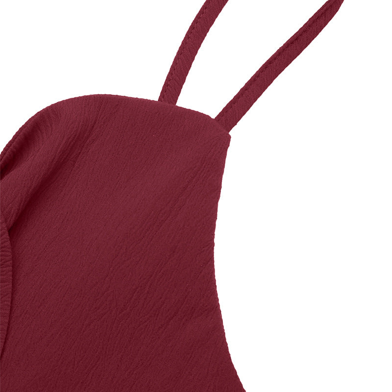 Bow Front Cami Romper Sexy Vacation Sleeveless Jumpsuit