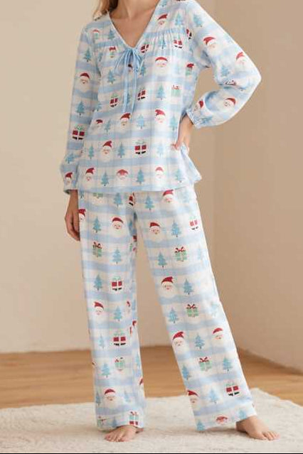 Women's Christmas Pajama Set Long Sleeve Top and Pants