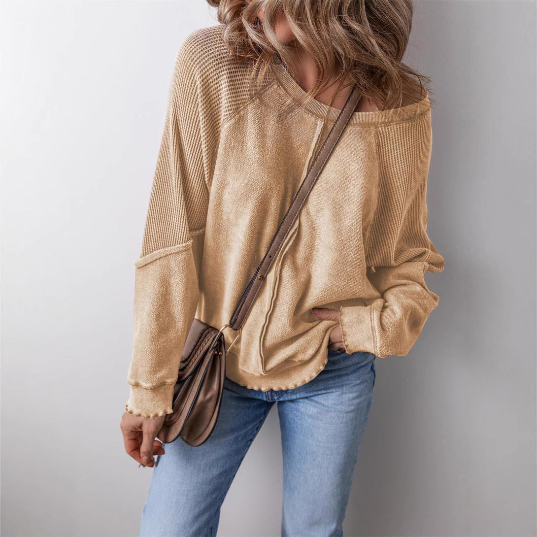Oversized Crew Neck Long Sleeve Pullover Sweater