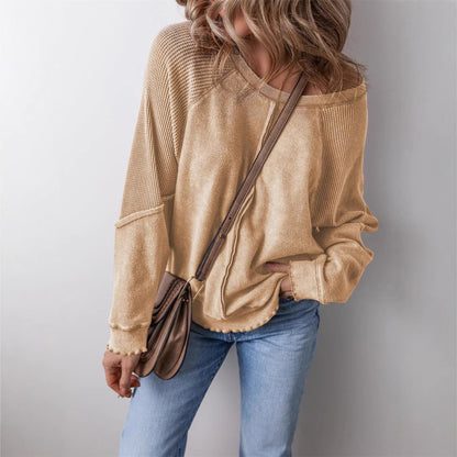 Oversized Crew Neck Long Sleeve Pullover Sweater
