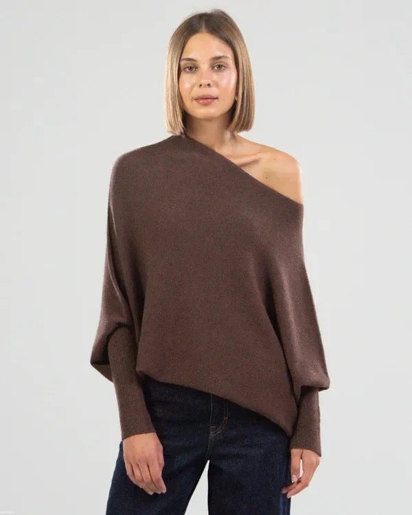 Women's Oversized Crew Neck Soft Knit Pullover Sweater