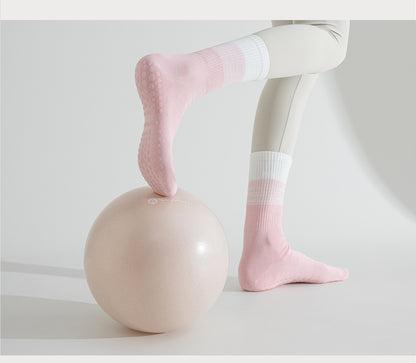 Womens Stripe Grip Pilates Socks Non Slip Yoga Socks