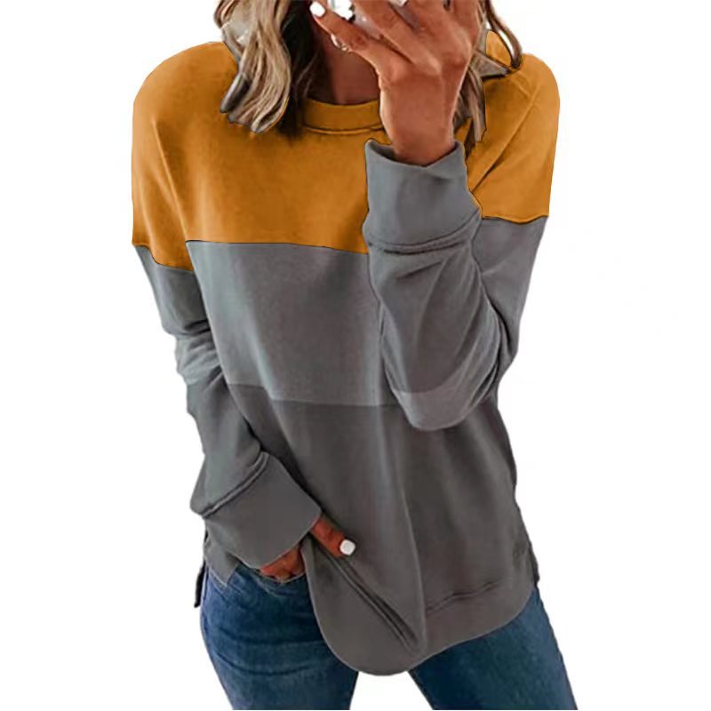 Women's Casual Graphic Long Sleeve Loose Crew Neck Top