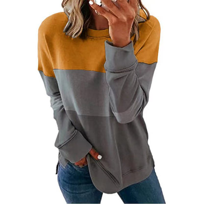 Women's Casual Graphic Long Sleeve Loose Crew Neck Top
