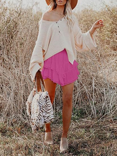 Women’s High Waist Tiered Ruffle Mini Skirt