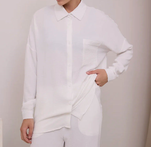 Women's Cardigan Wide Leg Pants Two Piece Lounge Set