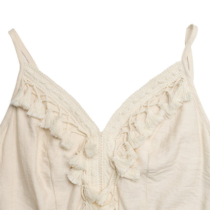 Lace Trim Cami Wide Leg Jumpsuit Resort Outfit