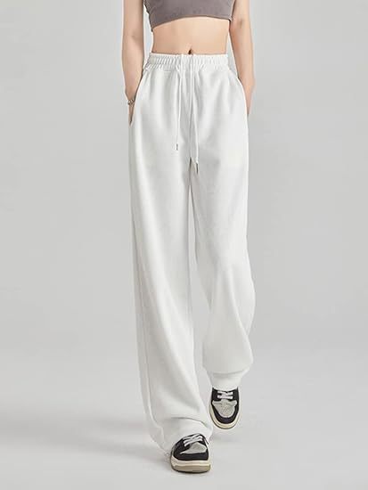 High Waist Drawstring Wide Leg Lounge Pants