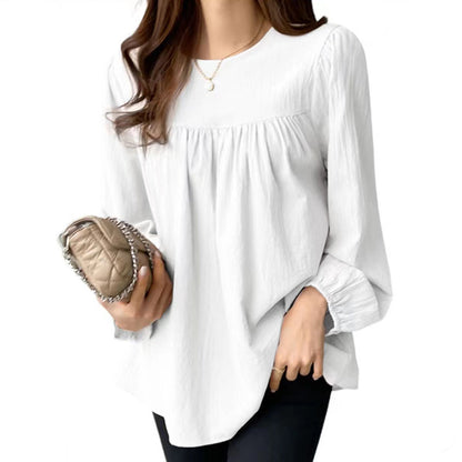 Oversized Linen Blend Boho Blouse Casual Tunic Top