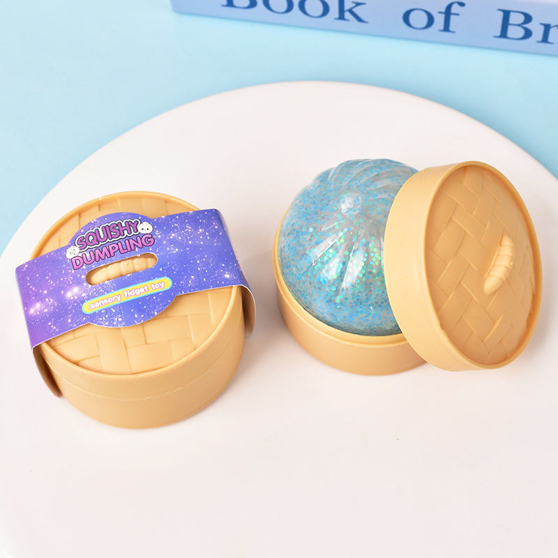 Glitter Dumpling Squishy Stress Ball Sensory Fidget Toy