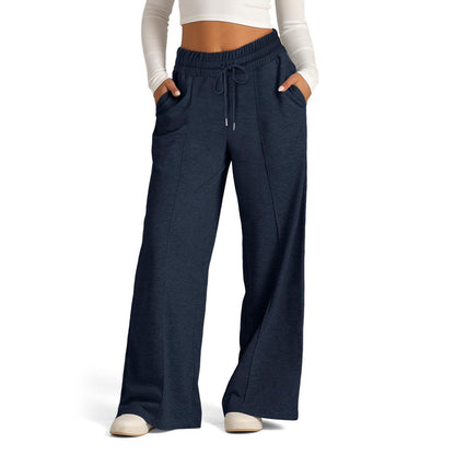 Women's High Waisted Wide Leg Drawstring Casual Pants