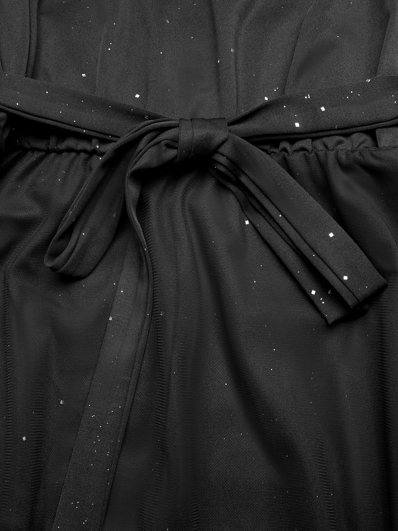 Elegant Black High Waist Maxi Dress for Travel & Party