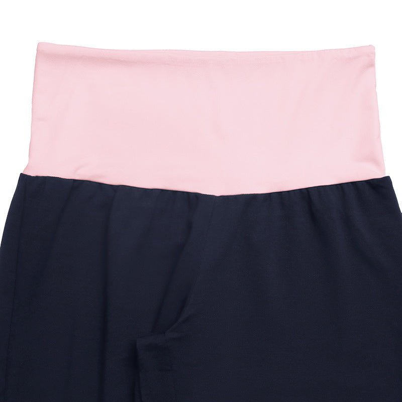 Summer Tube Top Two-Piece Set – Colorblock Lounge Pants