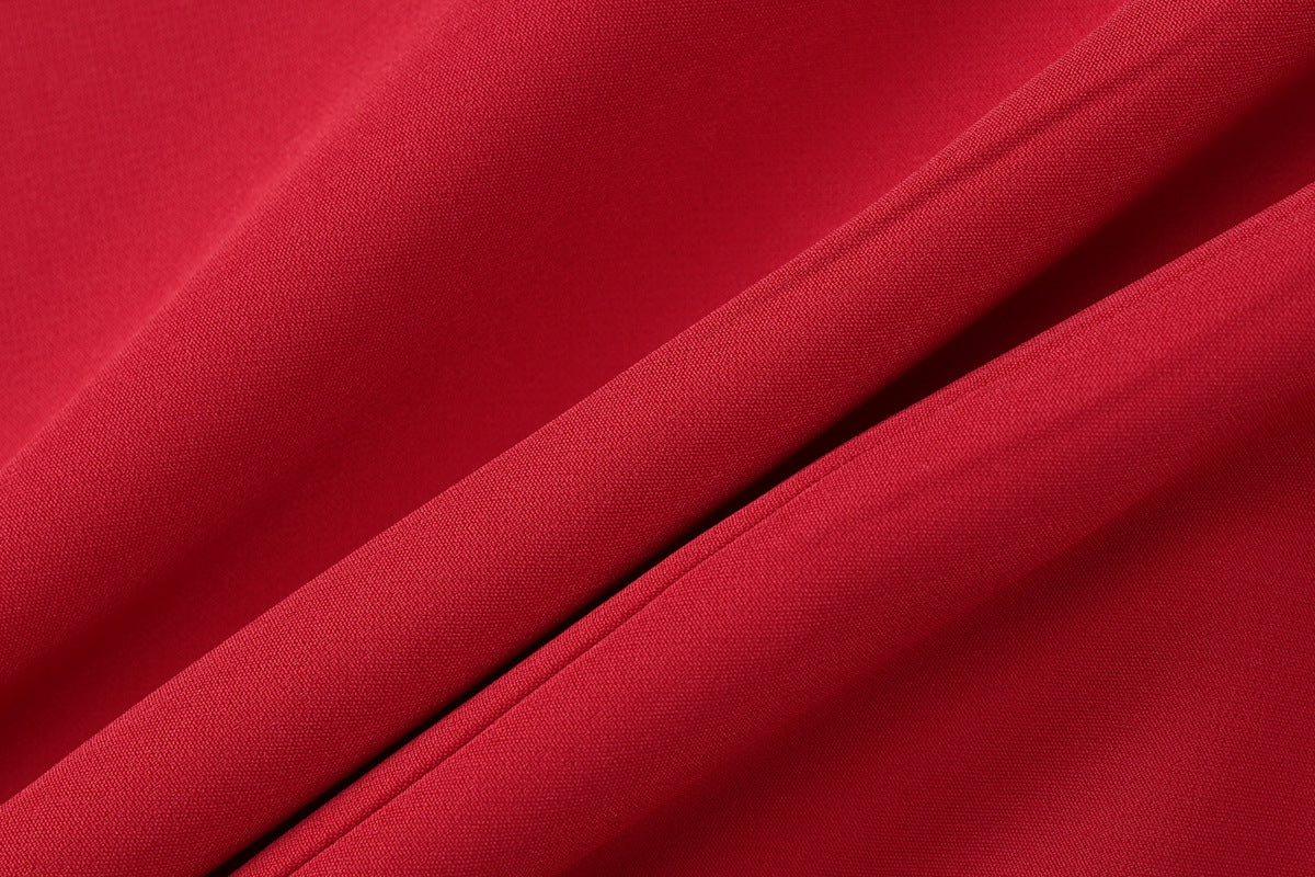 Red Off Shoulder Long Sleeve Mini Dress with Bow Detail