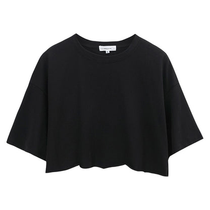 Summer Crop Cotton Tee Women’s Short Sleeve Street Style