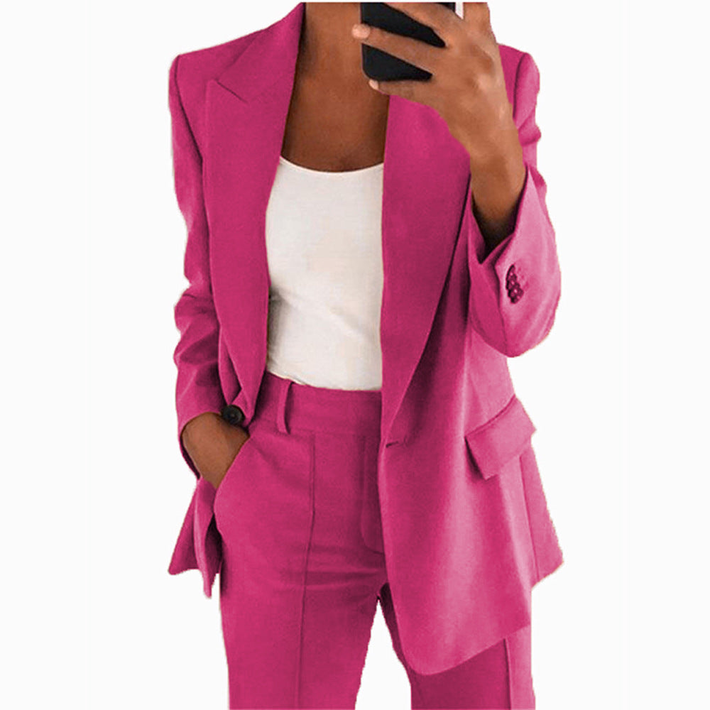 Women's 2 Piece Blazer Pants Set Business Casual Workwear