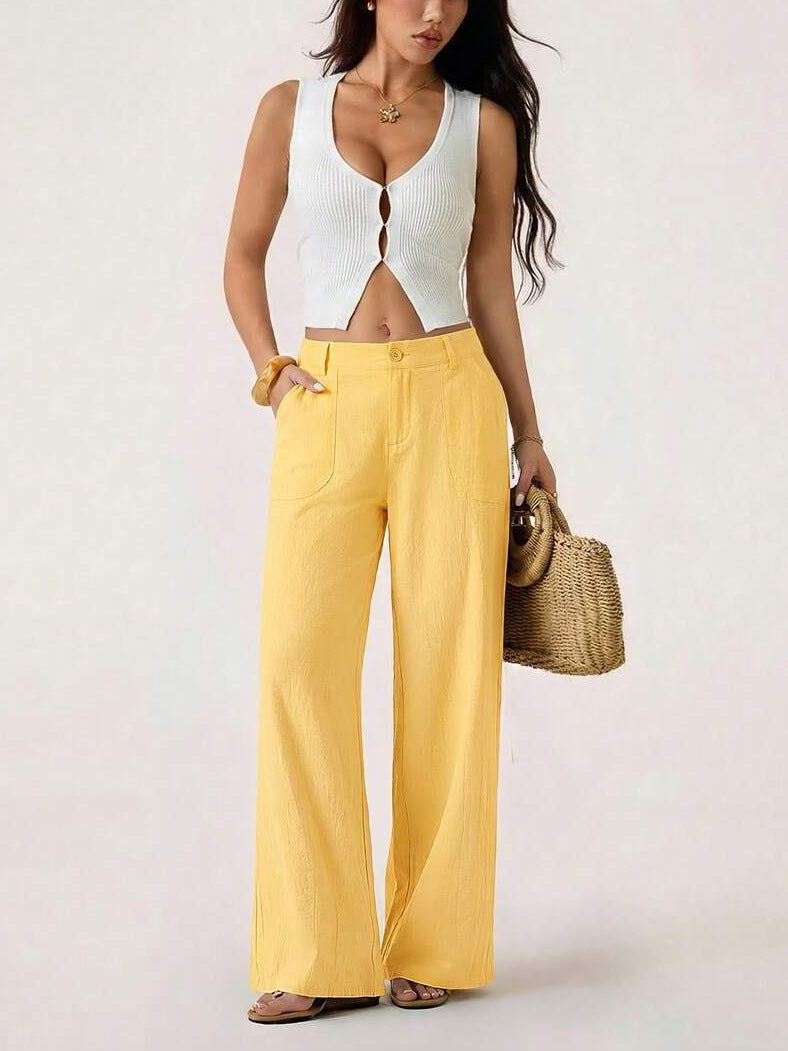 Women's Wide Leg Pants Casual Loose Fit with Pockets