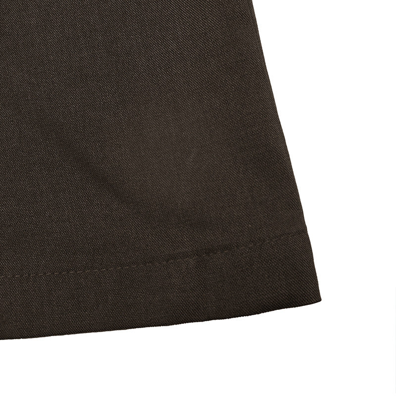 Women's Vintage High Waist Brown Wide Leg Drapey Pants