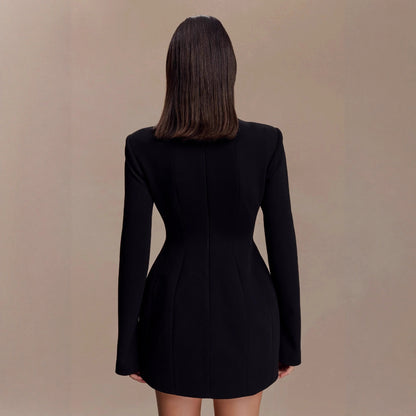 Black Cutout Long Sleeve Bodycon Mini Dress