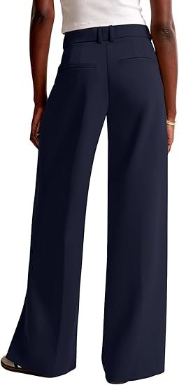 Women's High-Waisted Wide-Leg Pants – Elegant Business Trousers