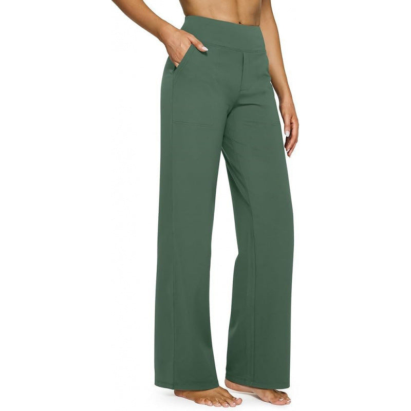 Women's High Waisted Wide Leg Pants Stretch Pull On