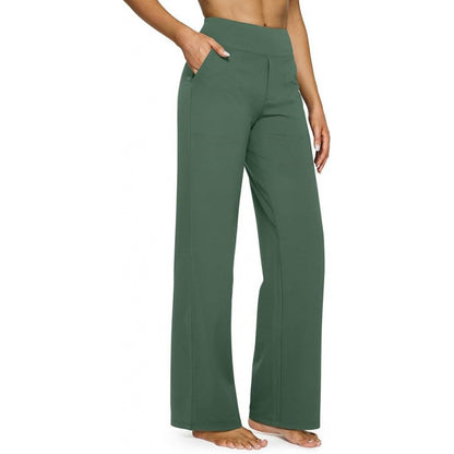 Women's High Waisted Wide Leg Pants Stretch Pull On