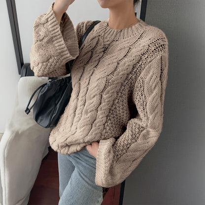 Chunky Cable Knit Oversized Sweater Women