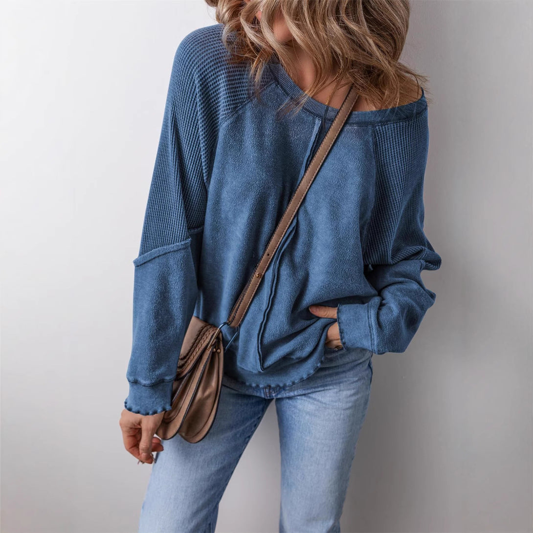 Oversized Crew Neck Long Sleeve Pullover Sweater