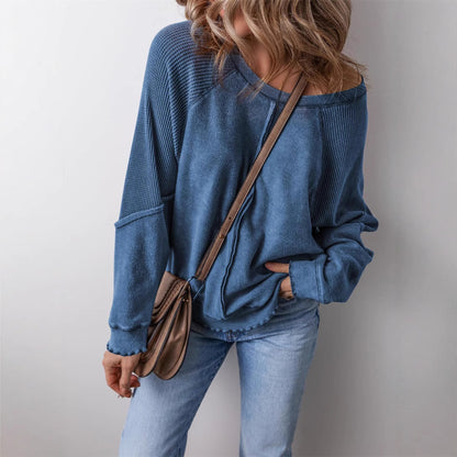 Oversized Crew Neck Long Sleeve Pullover Sweater