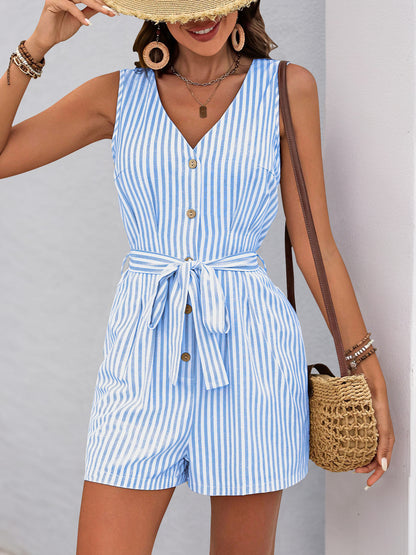 Solid Ribbed Knit Top V Neck Short Sleeve Casual Tee