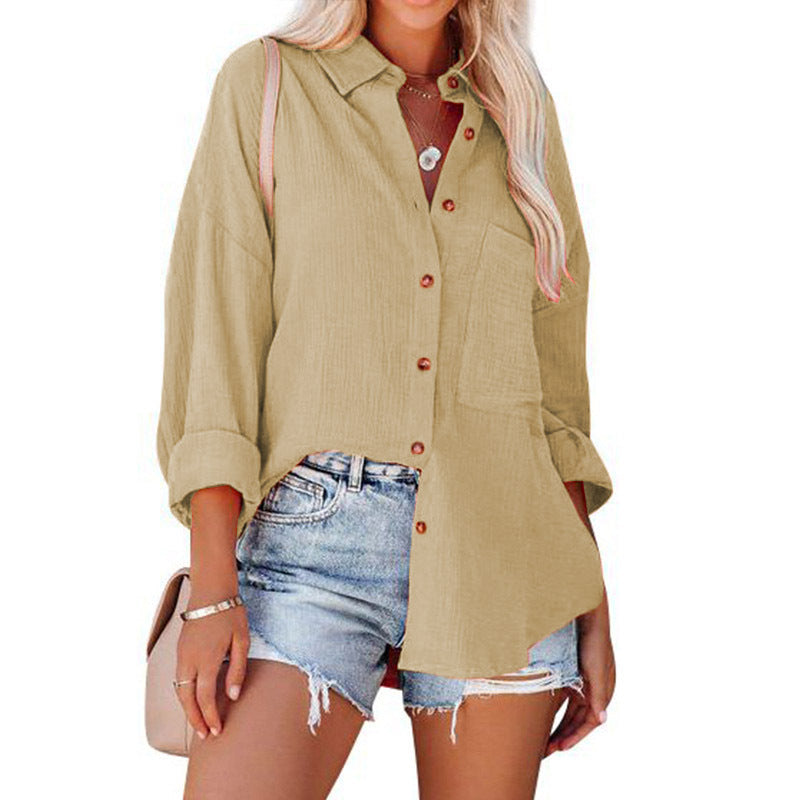Women's Oversized Batwing Sleeve Button Down Shirt