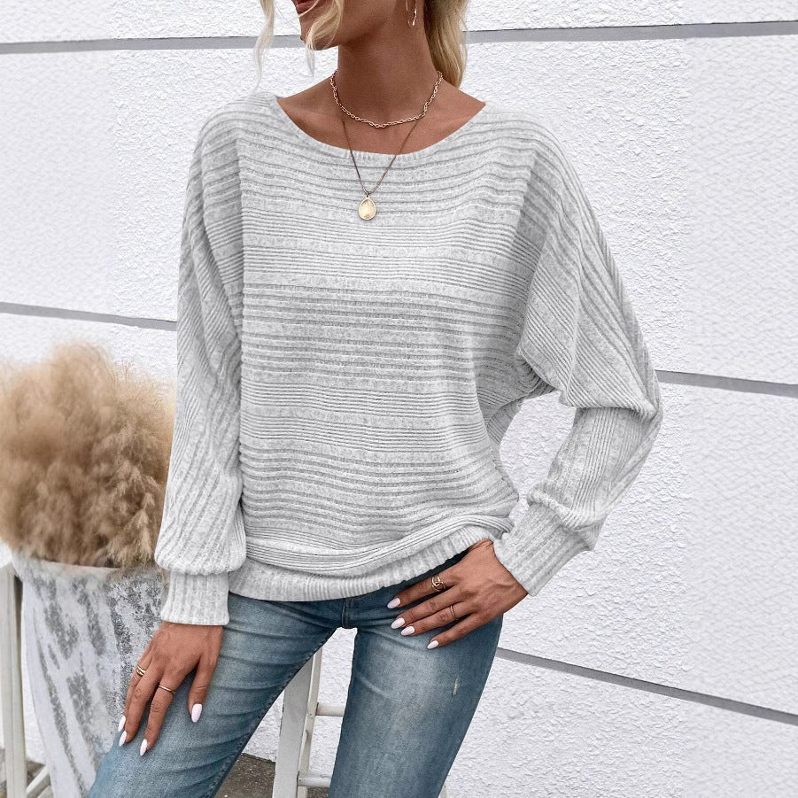 Women's Oversized Crewneck Long Sleeve Pullover Top