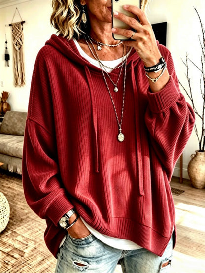 Women's Oversized Knit Hoodie Pullover Casual Sweater