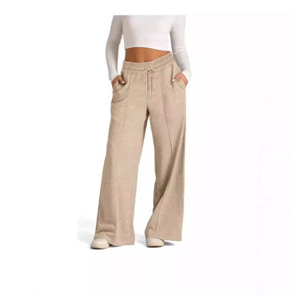 Women's High Waisted Wide Leg Drawstring Casual Pants