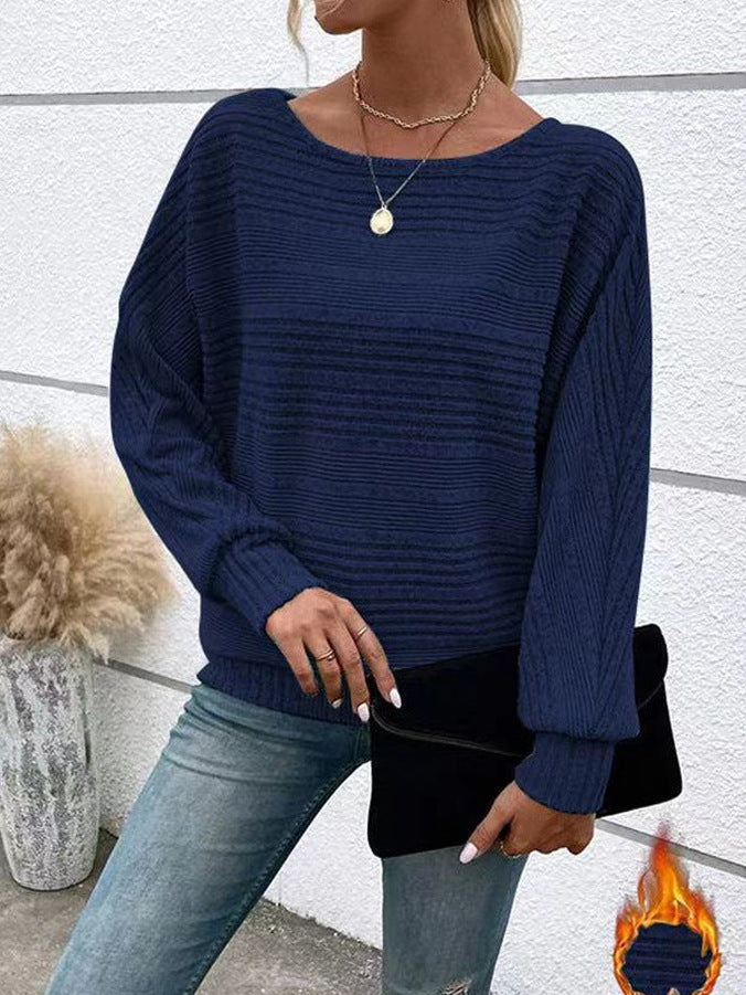 Women's Oversized Crewneck Long Sleeve Pullover Top