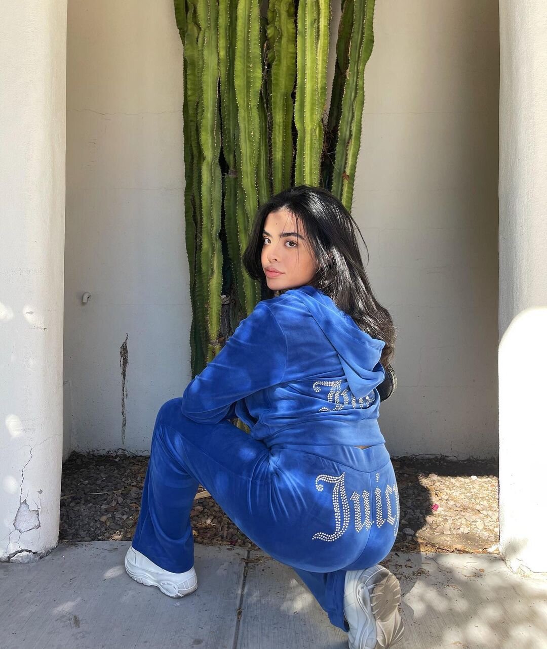 Women’s Y2K Rhinestone Velour Tracksuit Lounge Set