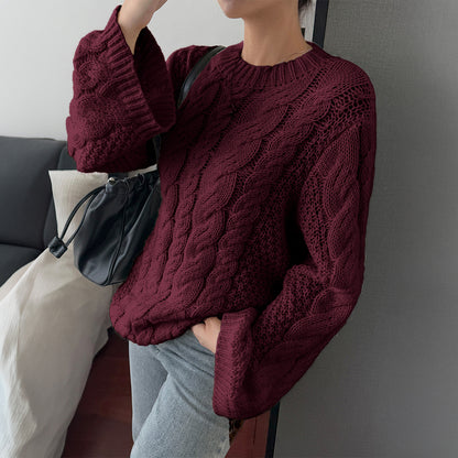 Chunky Cable Knit Oversized Sweater Women