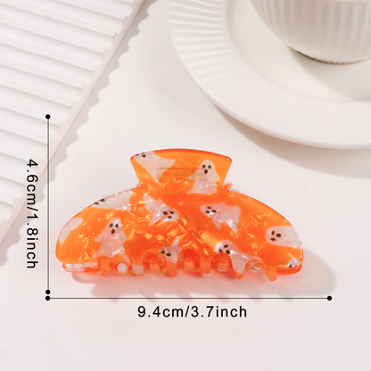 Halloween Ghost Pumpkin Claw Clips Spooky Cute