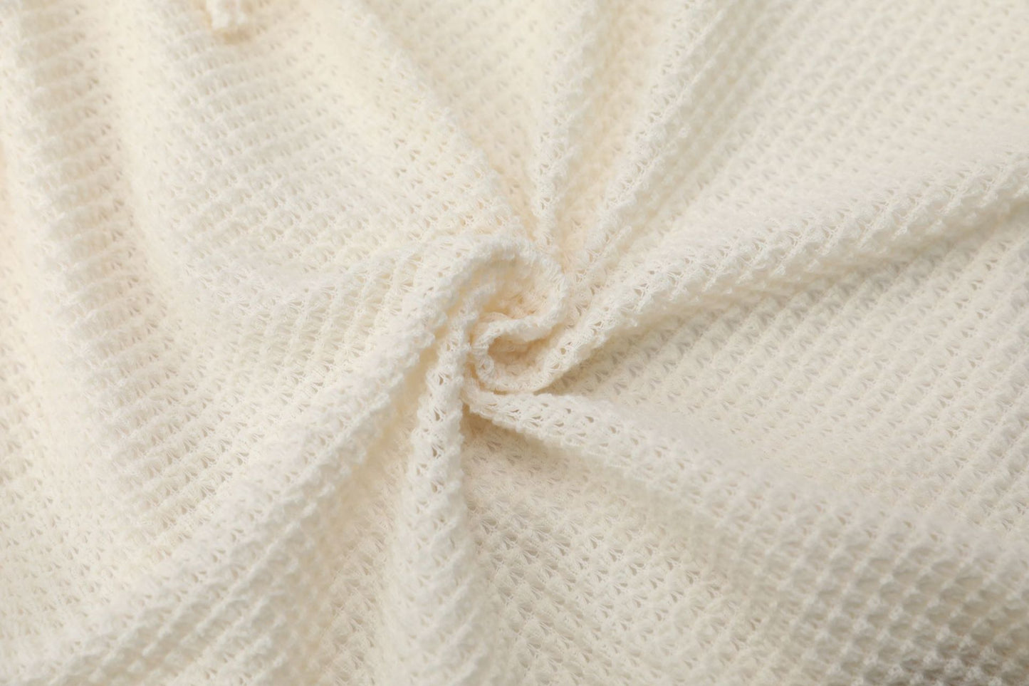 Waffle Knit Sleeveless Drawstring Waist Mini Dress