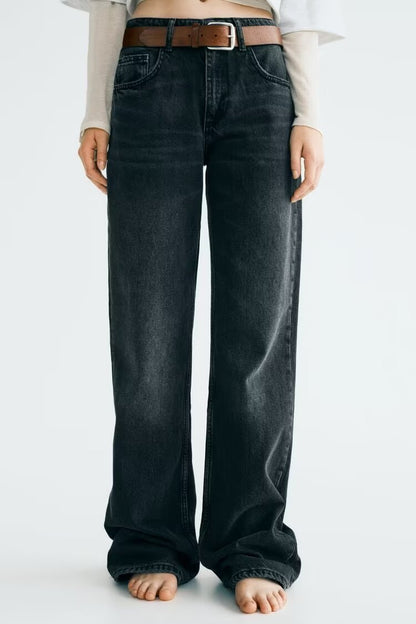 Women's Vintage High Waisted Wide Leg Jeans