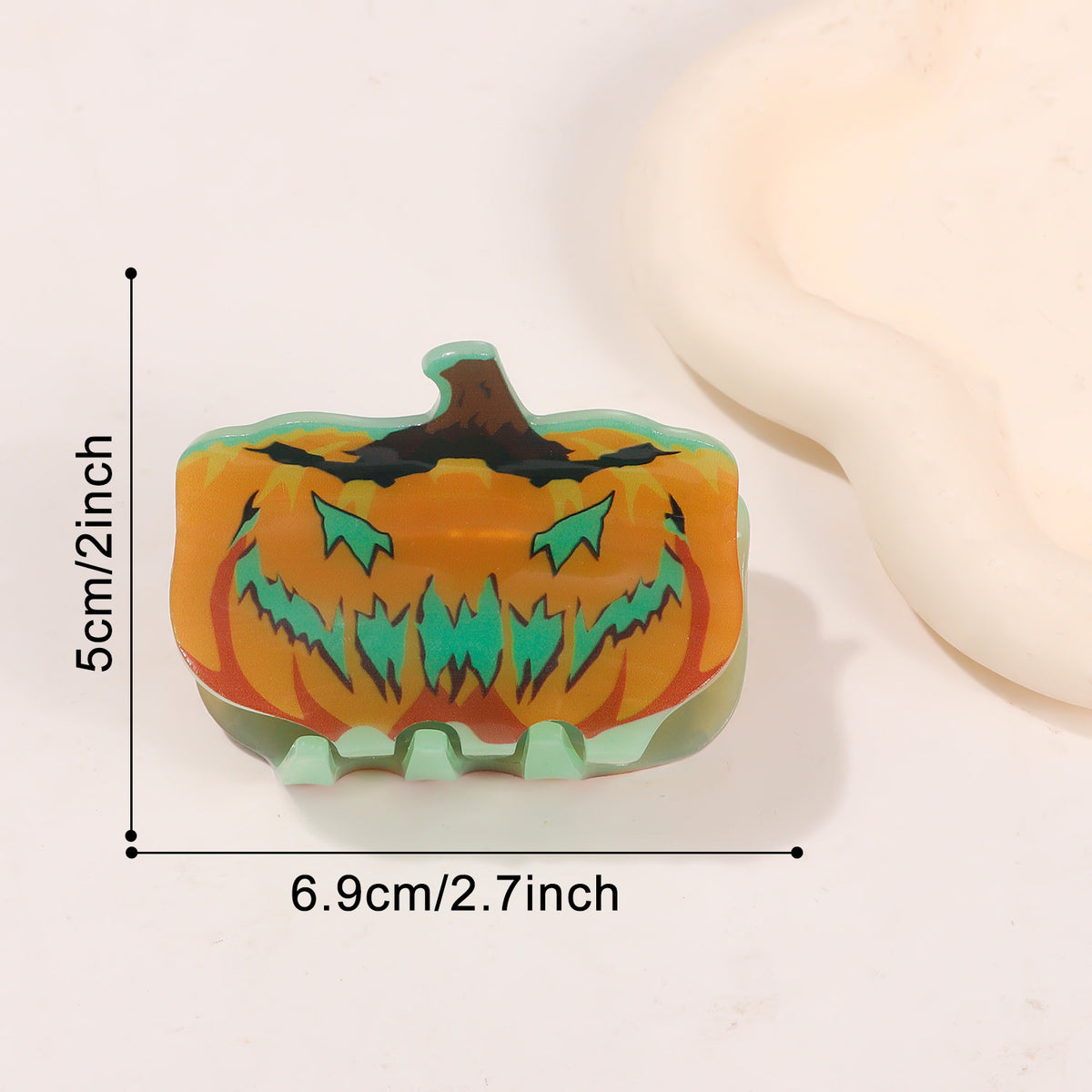 Halloween Ghost Pumpkin Claw Clips Spooky Cute