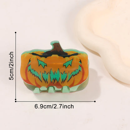 Halloween Ghost Pumpkin Claw Clips Spooky Cute