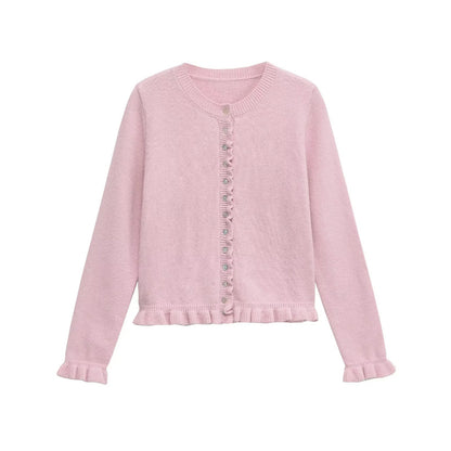 Women's Button Front Knit Cardigan Classic Layering Sweater