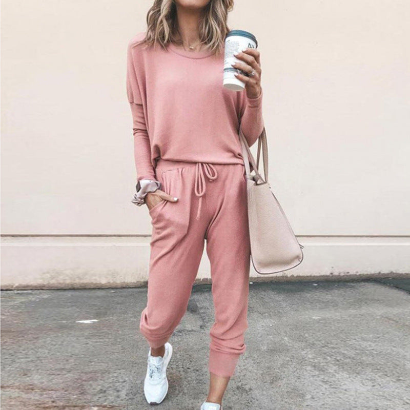 Women's 2 Piece Lounge Set Jogger Pants Long Sleeve Top