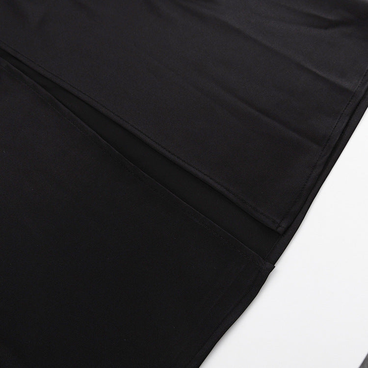 Elegant Satin Long Sleeve Bodycon Maxi Dress
